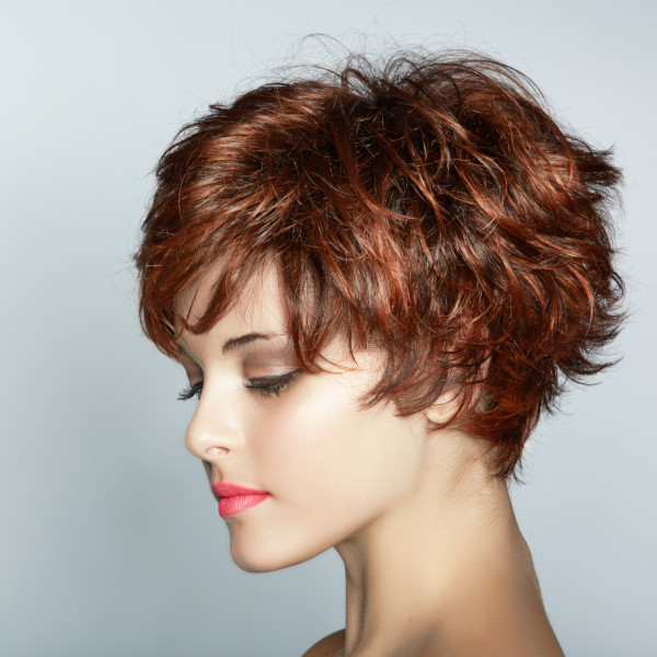 Women with cut and styled hair