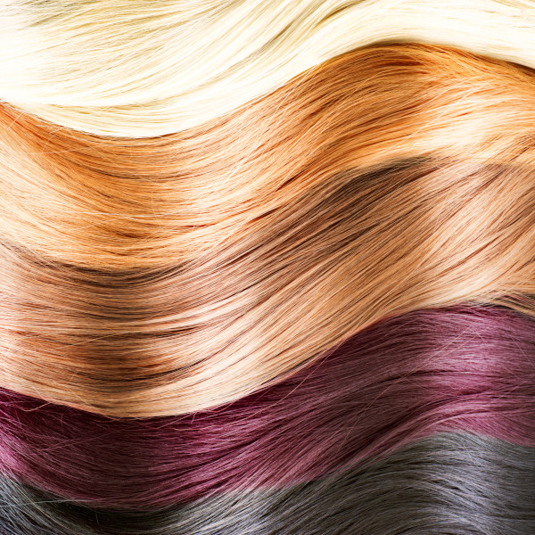 Different color and shades of hair dyes